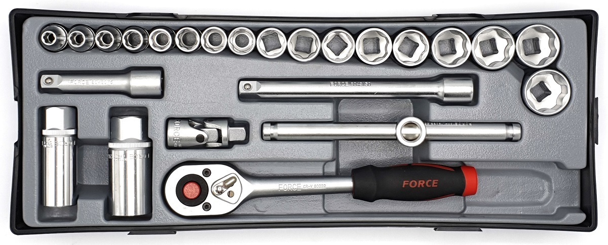 Force T3251 3/8" Socket set 24pc