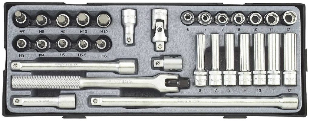 Force T3311 3/8" Socket combination set 31pc