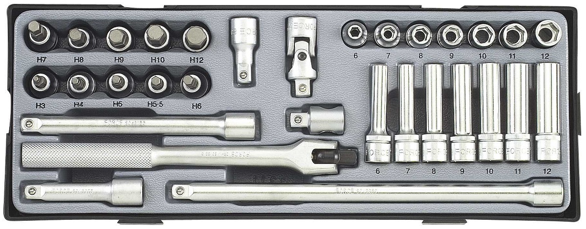 Force T3311 3/8" Socket combination set 31pc