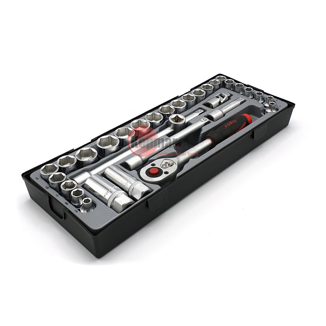 Force T3322-15 3/8" Socket set (MM & SAE) 32pc