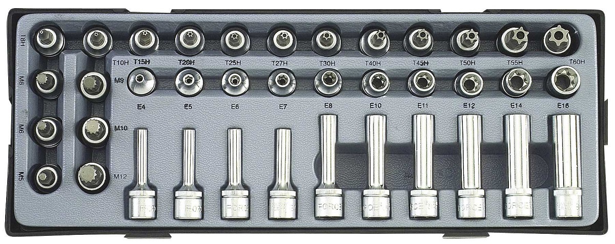 Force T3381 3/8" Star & Spline set 38pc