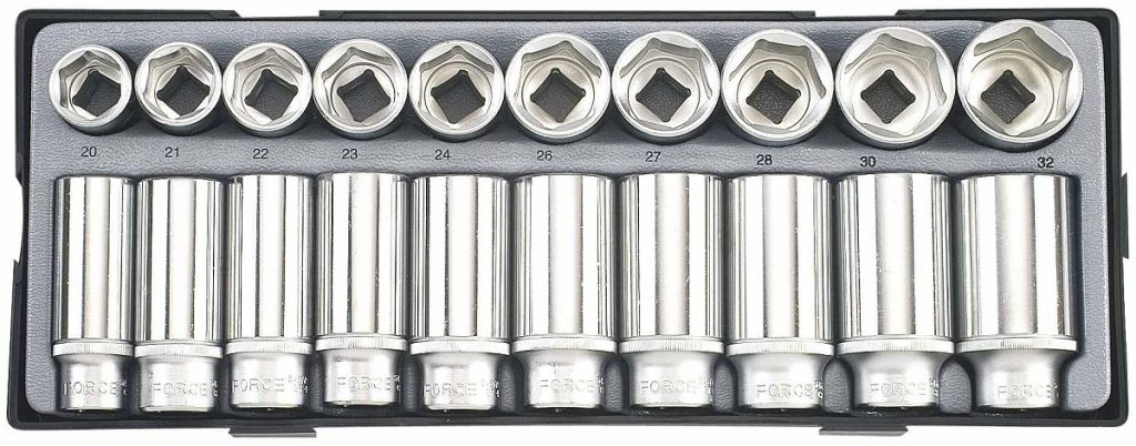 Force T4203 1/2" Socket set 20pc