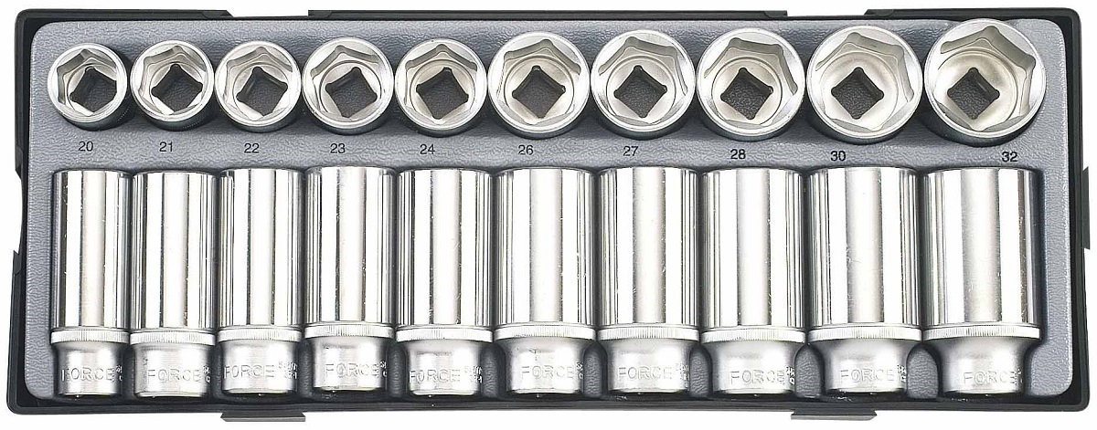 Force T4203 1/2" Socket set 20pc