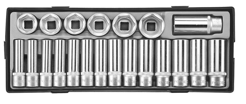 Force T4217 1/2" Socket set 21pc