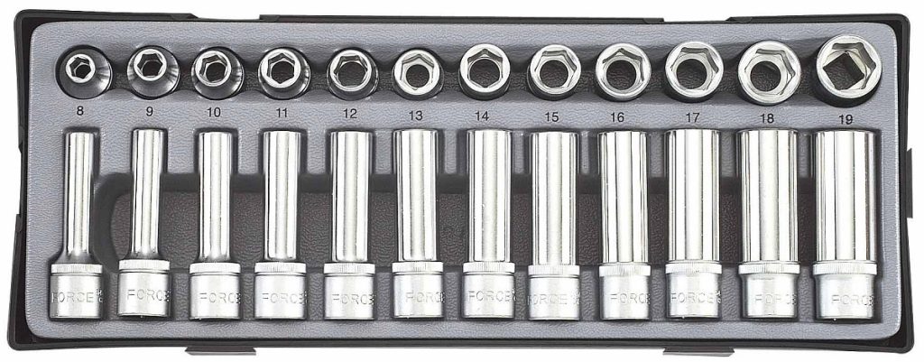 Force T4248 1/2" Socket set 24pc