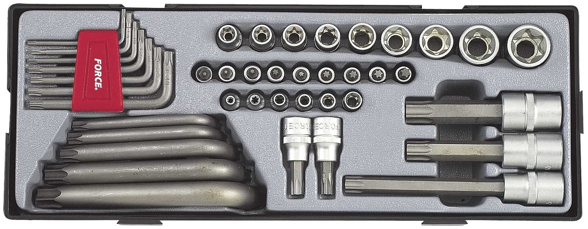 Force T4413 Star set 1/4"-3/8"-1/2" 41pc