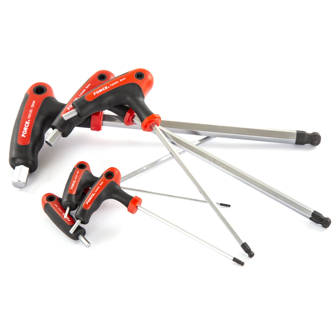 Force 10pc Hex & hex ball point grip key set