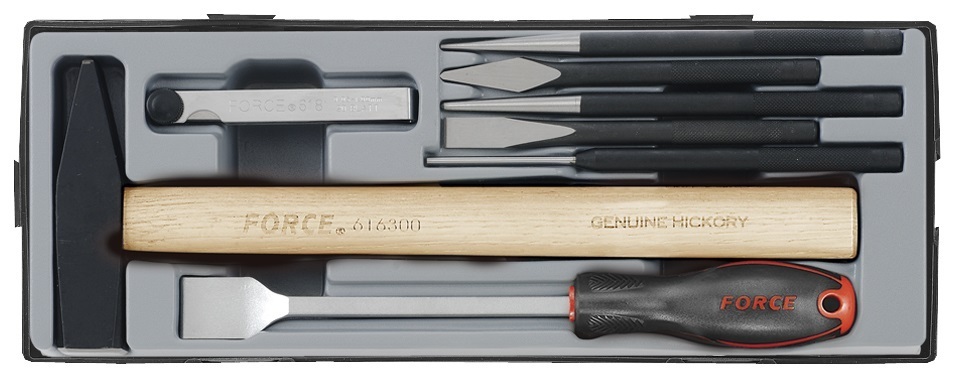 Force T50822 Hammer and Chisel Set 8pc