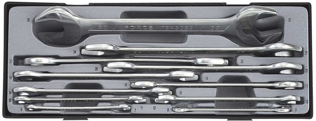 Force T5111 Double open end wrench set 11pc