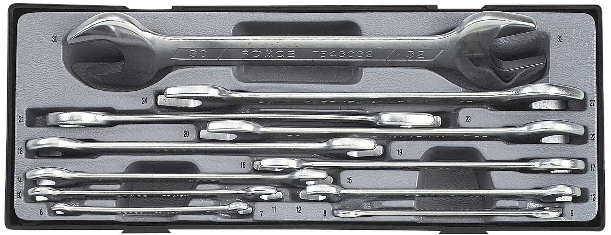 Force T5111 Double open end wrench set 11pc