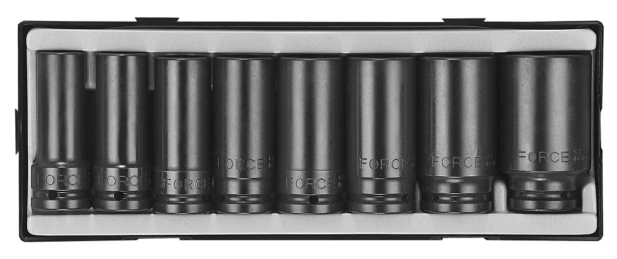 Force T6085 3/4" Flank impact deep socket set 8pc
